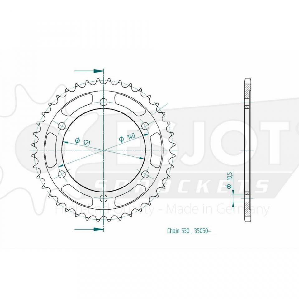 Couronne de transmission Esjot pour Moto Cagiva 1000 Raptor V-Raptor 2000 à 2006 Neuf