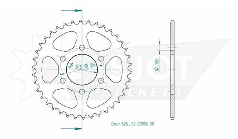 Couronne de transmission pour ROYAL ENFIELD Himalayan Abs
