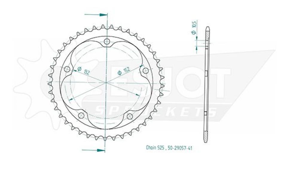 Couronne de transmission Esjot pour Moto MV Agusta 800 Turismo Veloce 2014 à 2020 Neuf