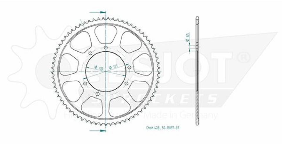 Couronne de transmission pour Aprilia RX 4T EURO4
