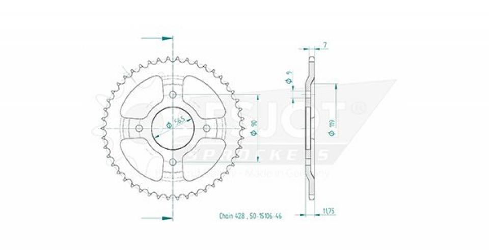 Couronne de transmission pour MASH BLACK SEVEN CBS