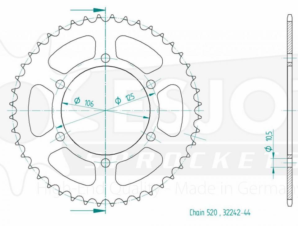 Couronne de transmission pour  