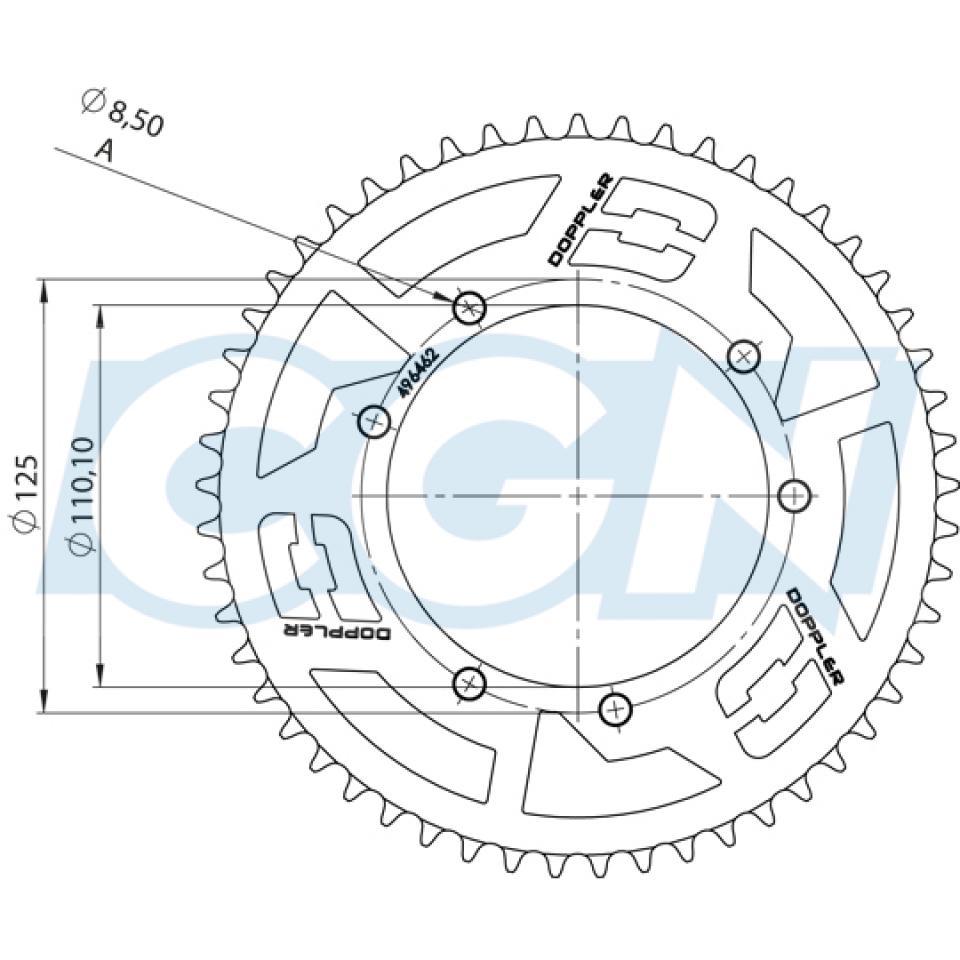 Couronne de transmission Doppler pour Moto Sherco 50 SE-R Après 2003 Neuf