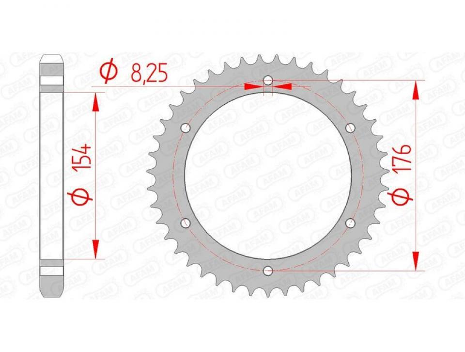 Couronne de transmission 43 dts pour moto Honda 750 VFR-F INTERCEPTOR 1990-1997