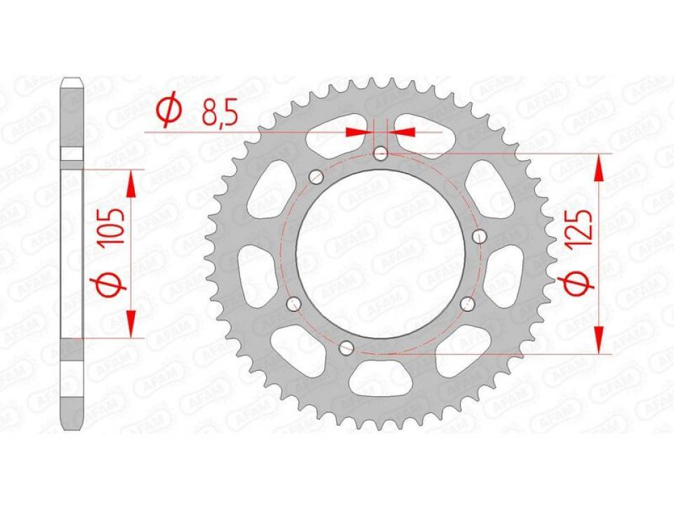 Couronne de transmission Afam pour Moto Rieju 50 Mrt Pro 2009 à 2017 Neuf