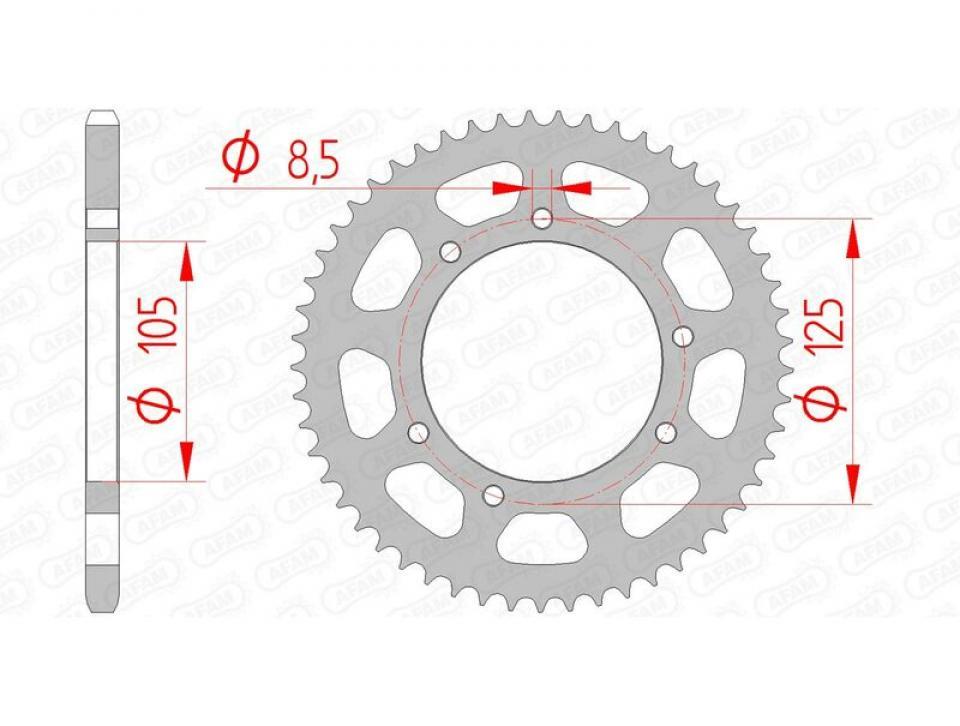 Couronne de transmission Afam pour Moto Peugeot 50 Xps Track 2003 à 2012 Neuf