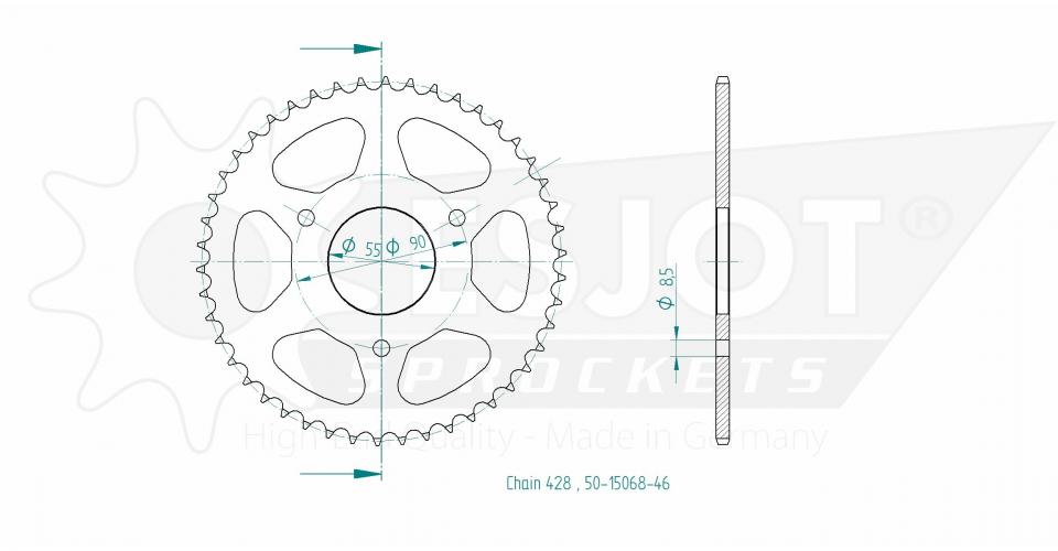 Couronne de transmission pour Rieju RS2 NAKED / PRO / MATRIX