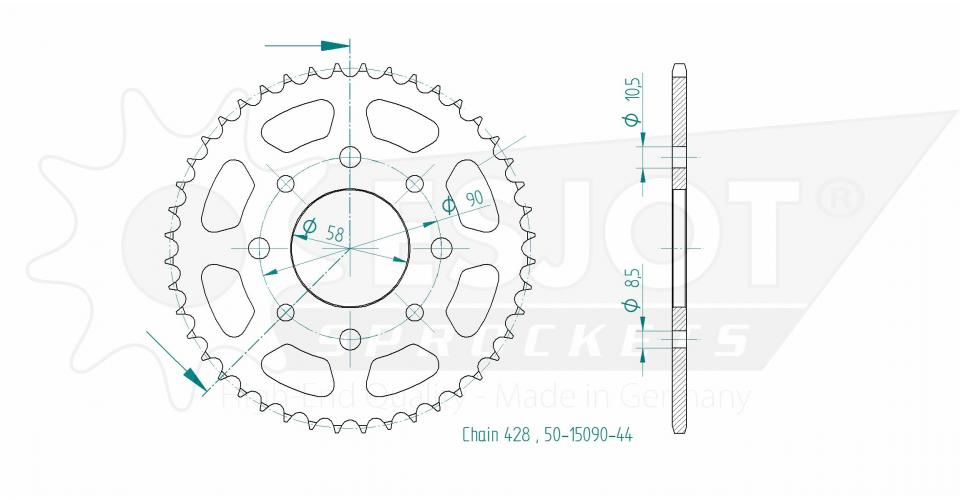 Couronne de transmission pour Honda Cbr R