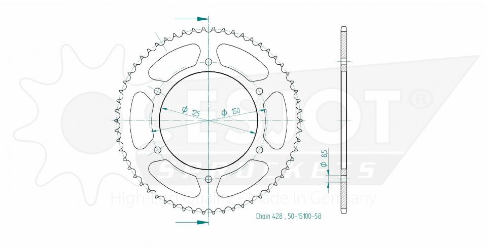 Couronne de transmission pour Swm RS