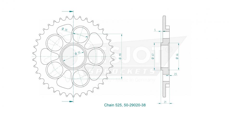 Couronne de transmission pour  