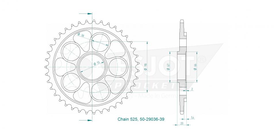 Couronne de transmission pour Ducati Monster