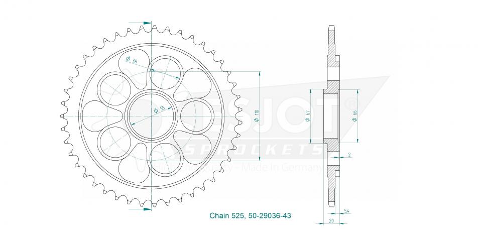Couronne de transmission pour Ducati Monster S4R