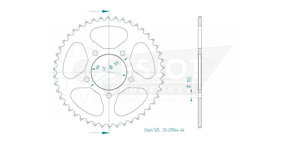 Couronne de transmission pour Benelli Imperiale