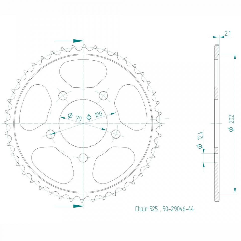 Couronne de transmission pour  
