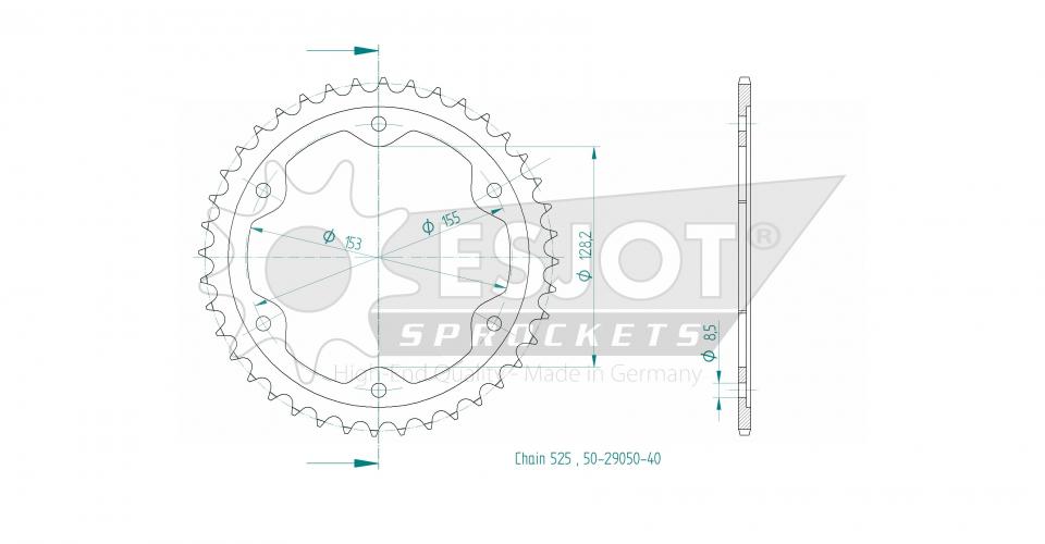 Couronne de transmission pour  