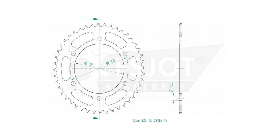 Couronne de transmission pour Benelli Leoncino Trail