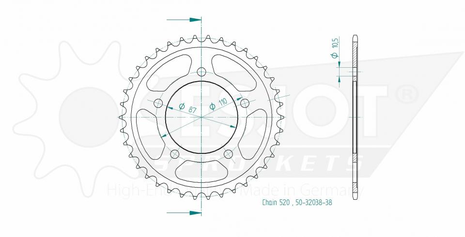 Couronne de transmission pour  