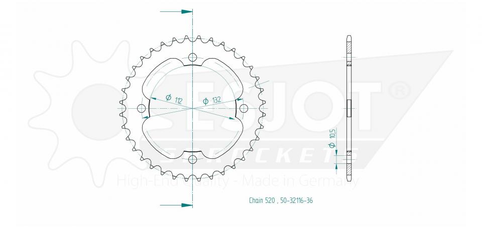 Couronne de transmission pour  