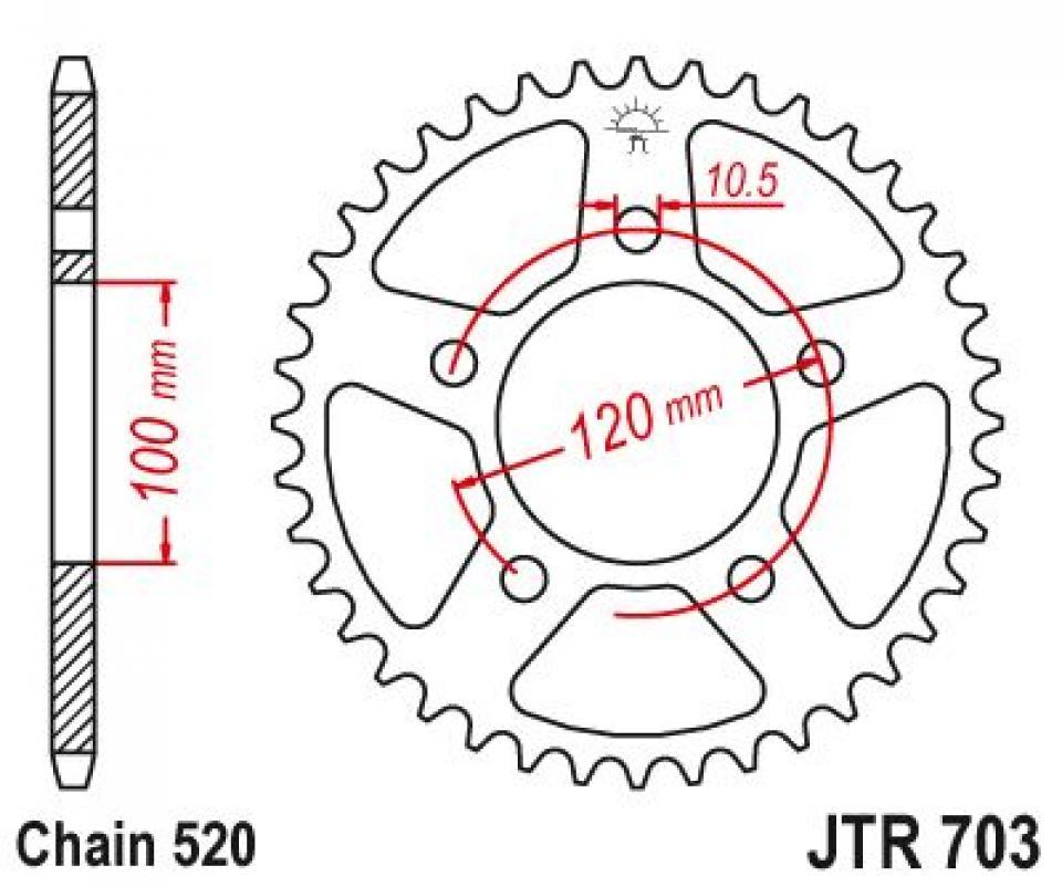 Couronne de transmission pour Aprilia TUAREG EURO 5 ABS