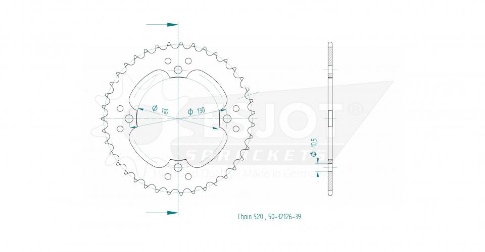 Couronne de transmission pour  