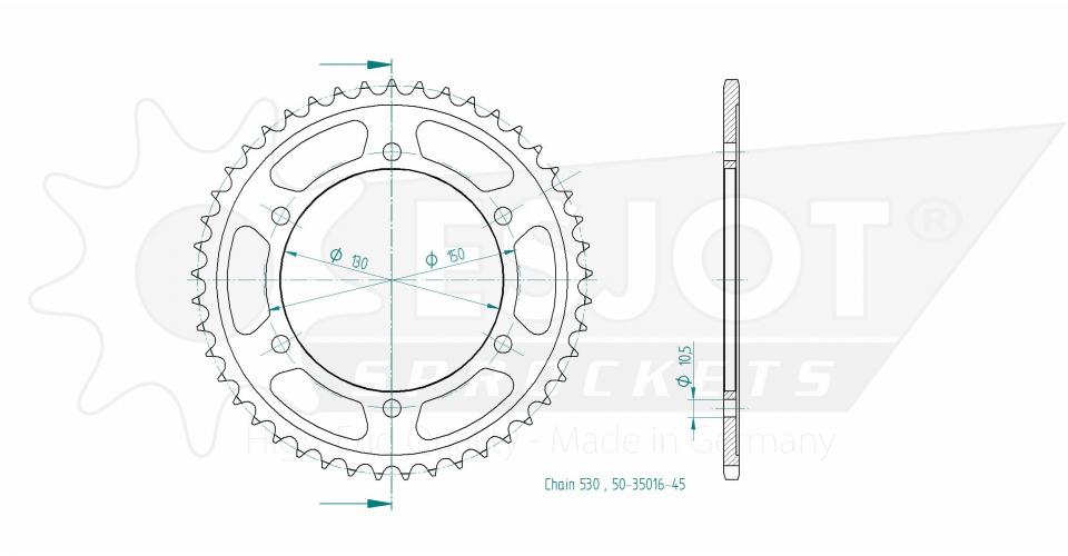 Couronne de transmission pour  