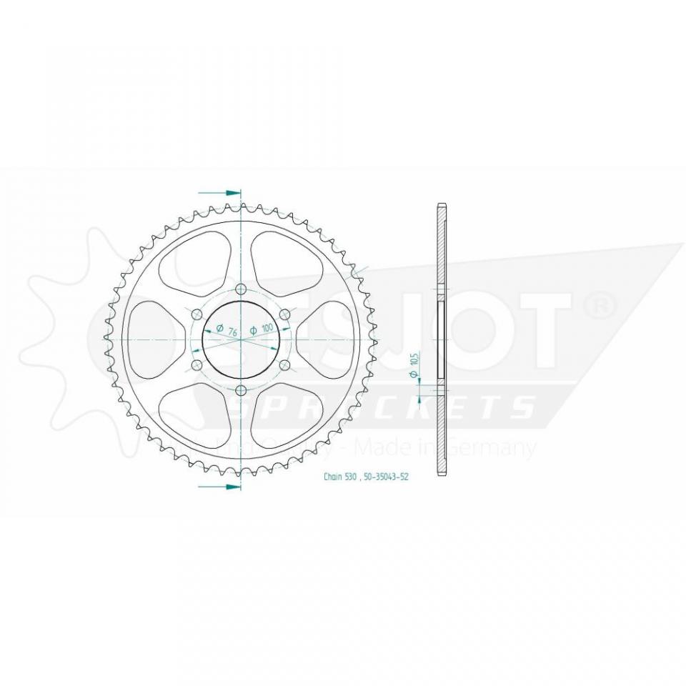 Couronne de transmission pour Suzuki Gsx F
