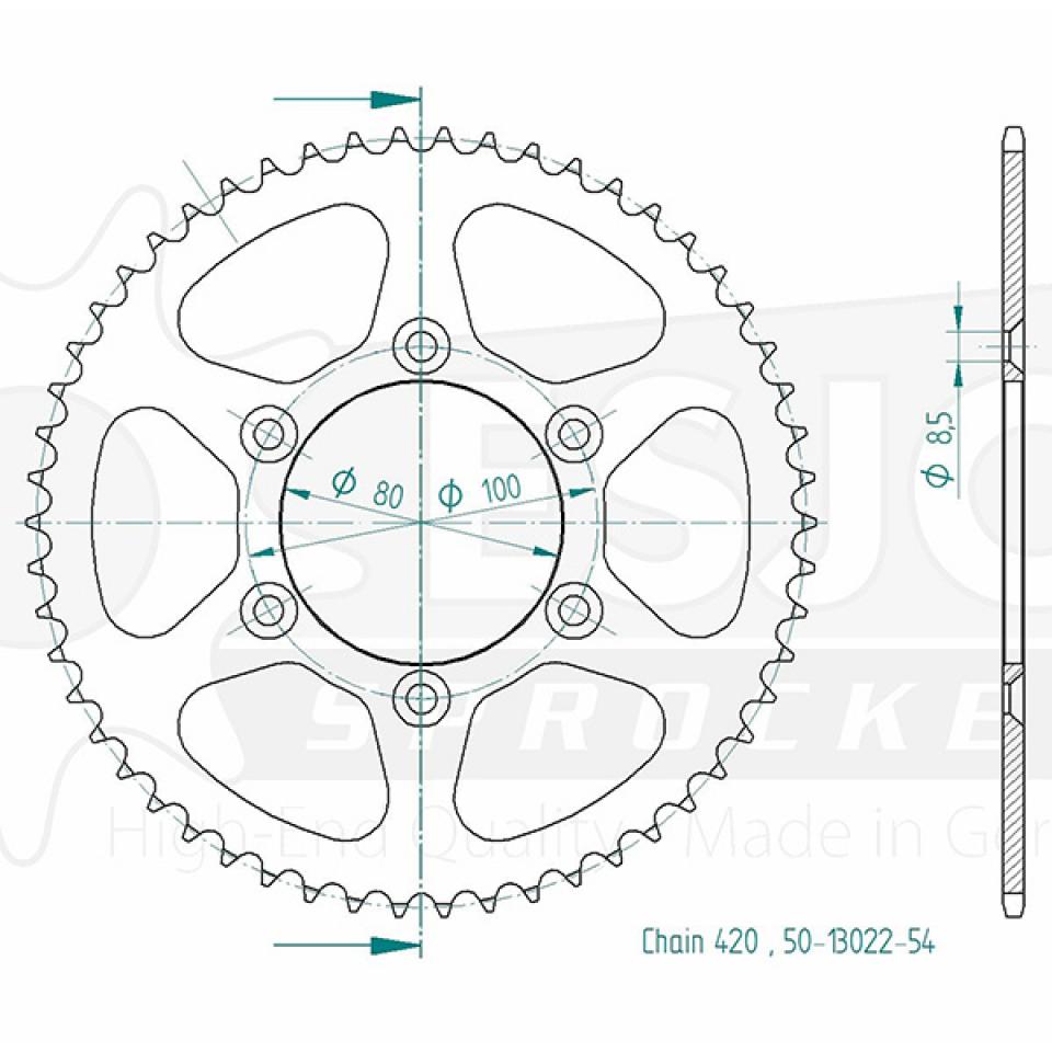Couronne de transmission Esjot pour Auto Neuf