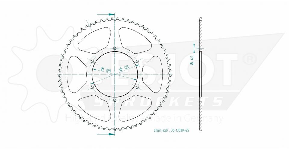 Couronne de transmission pour  