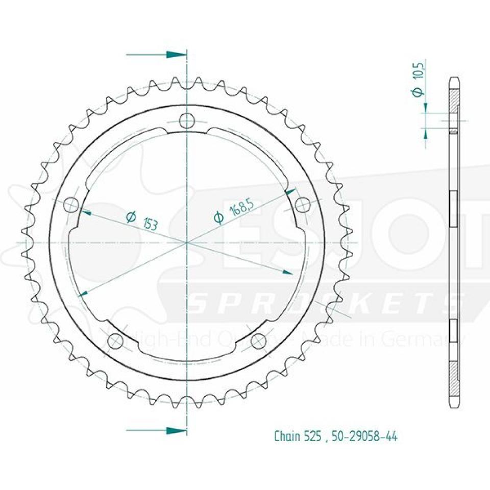 Couronne de transmission pour Kawasaki Ninja H2