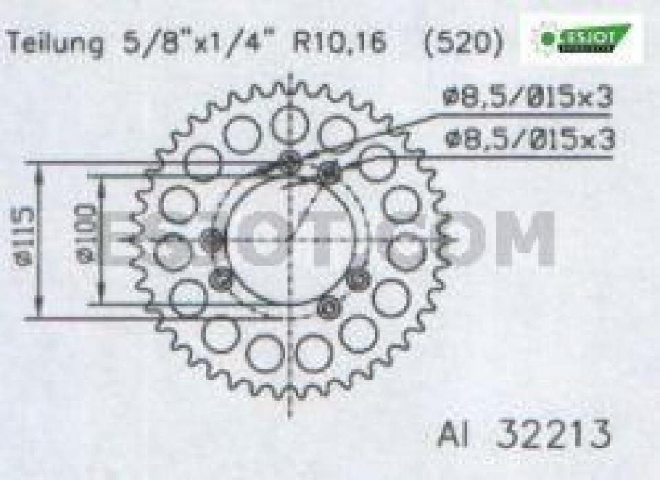 Couronne de transmission pour Gas gas Pp Pampera