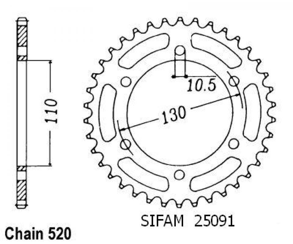 Couronne de transmission Sifam pour Auto Neuf
