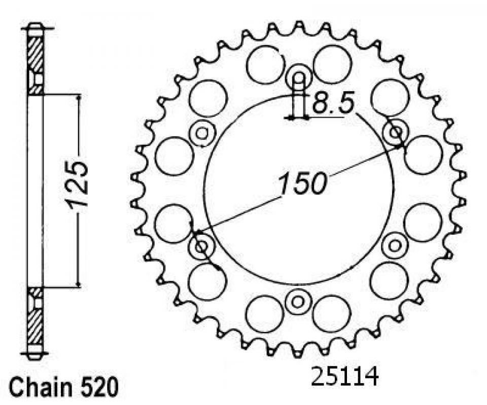 Couronne de transmission pour  