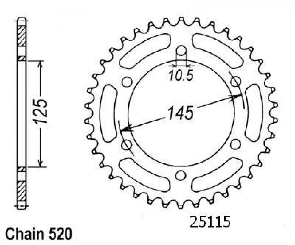 Couronne de transmission pour  