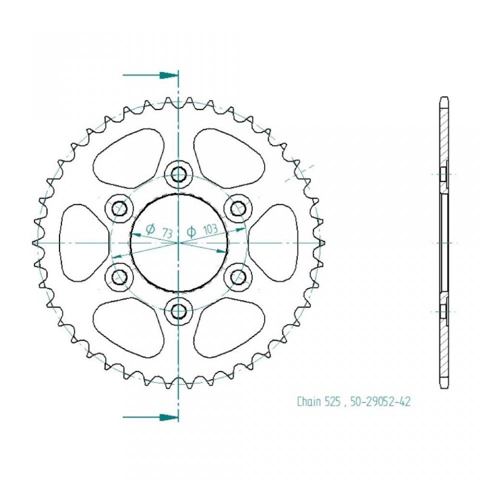 Couronne de transmission pour Ducati MULTISTRADA V4