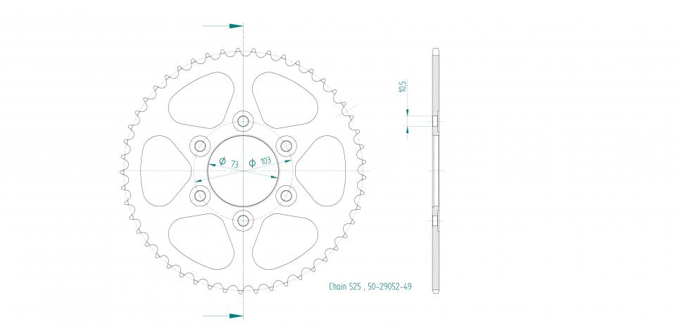 Couronne de transmission pour Ducati DESERT X