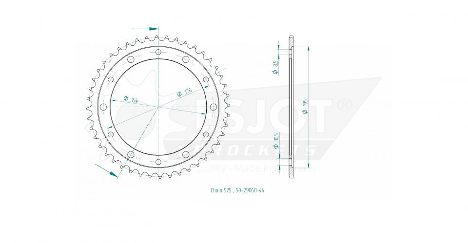 Couronne de transmission pour Honda CB R NEO SPORTS CAFE