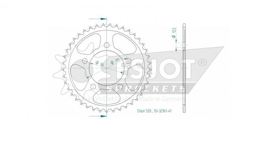 Couronne de transmission Esjot pour Moto Honda 500 Cmx Rebel 2017 à 2022 Neuf