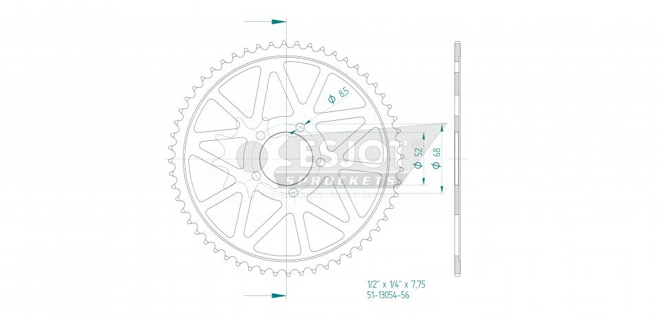 Couronne de transmission Esjot pour Moto SurRon 0 LIGHTBEE 2020 à 2023 Neuf