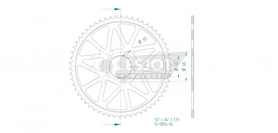 Couronne de transmission Esjot pour Moto SurRon 0 LIGHTBEE 2020 à 2023 Neuf