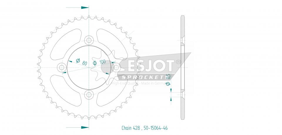 Couronne de transmission pour Honda CR-F F AC