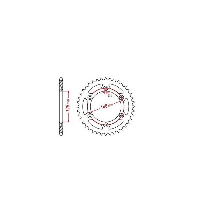 Couronne de transmission PBR pour Moto Suzuki 250 RM 1999 à 2003 808 47 C45 / 47 dents pas 520 Neuf