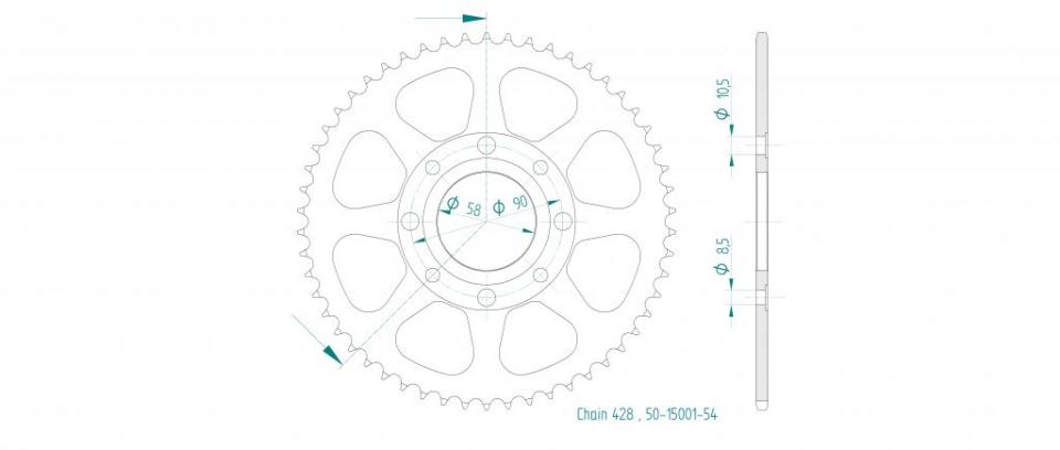 Couronne de transmission pour  