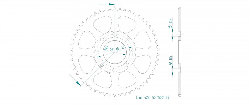 Couronne de transmission Esjot pour Auto Neuf