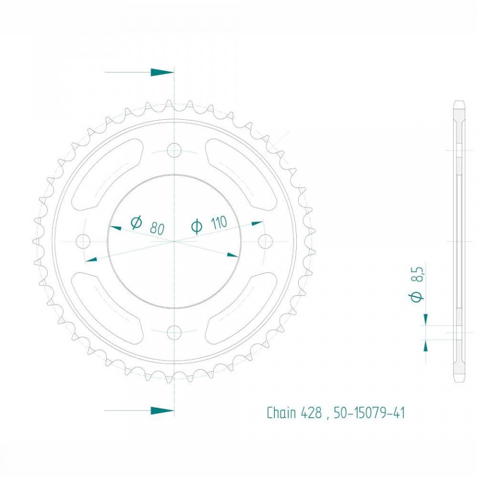 Couronne de transmission pour Honda CB F EURO5