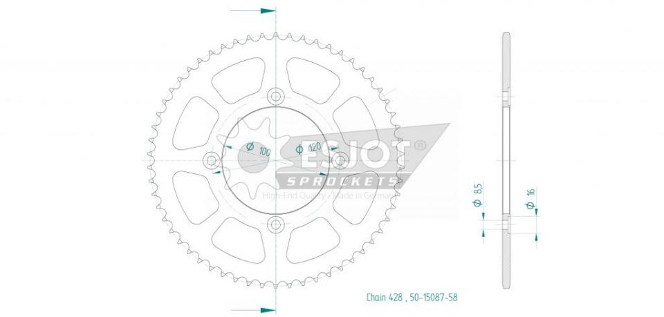 Couronne de transmission pour Beta SUPERMOTARD RR LC EURO4
