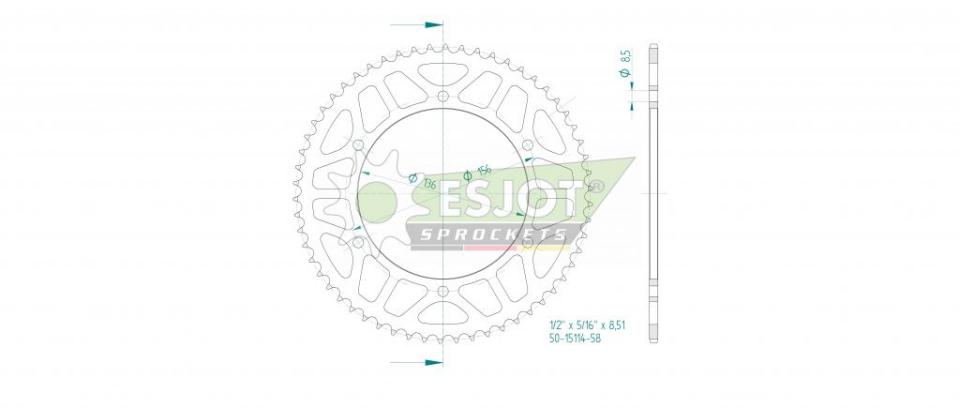 Couronne de transmission pour Fantic CABALLERO SCRAMBLER