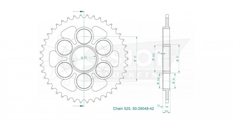 Couronne de transmission pour Ducati MULTISTRADA 1158 V4 PIKES PEAK