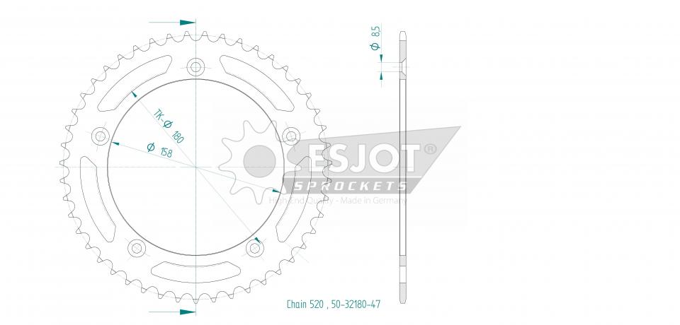 Couronne de transmission pour VOGE DSX