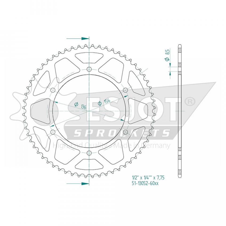 Couronne de transmission pour Fantic XM COMPETITION