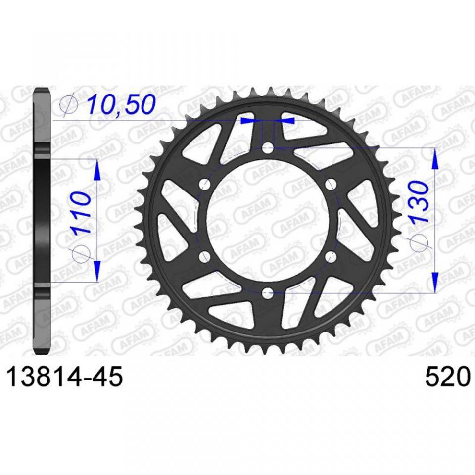 Couronne de transmission Afam pour Moto Yamaha 690 YZF R7 Après 2022 Neuf